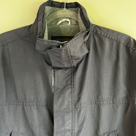 Lands' End The Squall Black Jacket, Collared, Cargo Pockets, Winter *no hood - Picture 3 of 15